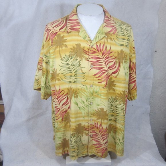 Tommy Bahama vtg Men Hawaiian camp shirt p2p 29" XXL aloha luau tropical silk - Picture 3 of 9